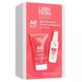 Набор подарочный АЕВИТ Витаминный уход и очищение для лица (2 продукта), Librederm