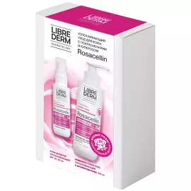 Набор Успокаивающий уход для кожи с покраснениями и куперозом (крем дневной+тоник-гель), Розацелин, Librederm