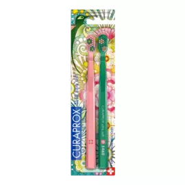 Набор зубных щеток CS5460/2 Summer1 Ultrasoft, d 0,10 мм, голубая и малиновая 2 шт, Curaprox