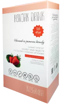 Напиток из растения коньяку со вкусом клубника, 133 г, Shirataki