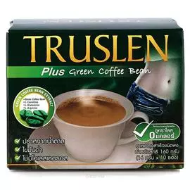 Напиток кофейный растворимый Plus Green Coffee Bean, 10 саше по 16 г, TRUSLEN