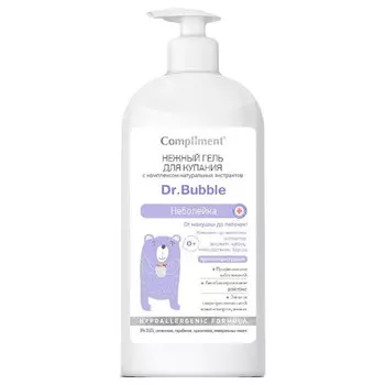 Нежный гель для купания Неболейка Dr.Bubble, 0+, 400мл, Compliment