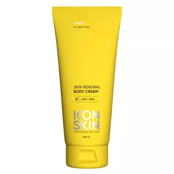 Обновляющий крем для тела с кислотами SKIN RENEWAL, 200 мл, Icon Skin