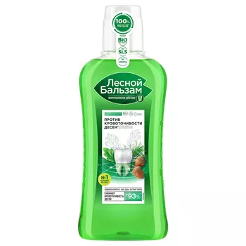 Ополаскиватель на отваре трав с корой дуба против кровоточивости десен, 400 мл, Лесной Бальзам