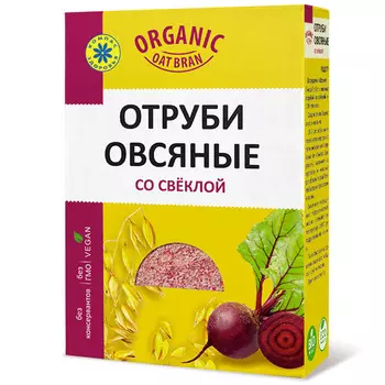 Отруби овсяные со свеклой, 200 гр, Компас Здоровья
