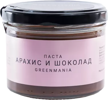 Паста "Арахис и шоколад", 200 г, Greenmania