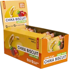 Печенье протеиновое с начинкой Бисквит яблочный штрудель, 9 шт*50 г, Chikalab