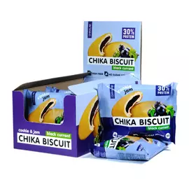 Печенье протеиновое с начинкой "CHIKALAB" "Бисквит черная смородина" 50г х 9 шт.