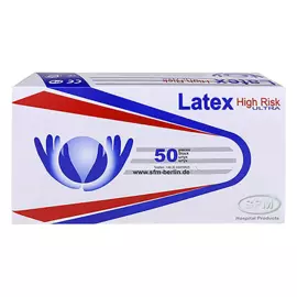 Перчатки неопудренные Ultra, цвет синий, размер М, №50, High Risk
