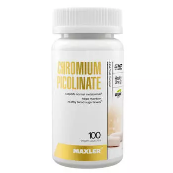 Пиколинат Хрома, 250 мкг, 100 капсул, MAXLER