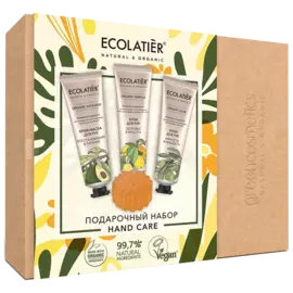 Подарочный набор Hand Сare ( 3 крема для рук по 30 мл+ глицериновое мыло 60 мл), Ecolatier