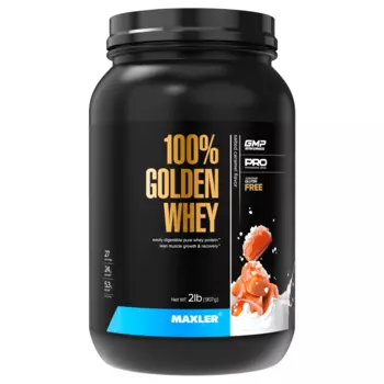 Протеин многокомпонентный 100% Golden Whey, вкус Солёная карамель, 907 г, MAXLER