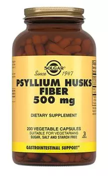 Псиллиум, 200 капсул, Solgar
