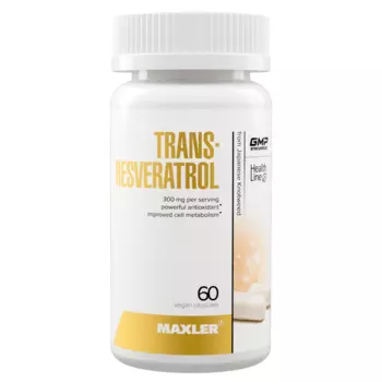 Ресвератрол Trans-Resveratrol, 60 капсул, MAXLER