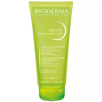Sbium Гель Актив для умывания жирной кожи, склонной к акне, 200 мл, Bioderma