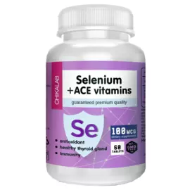 Селен + АСЕ витамины, 60 таблеток, CHIKALAB