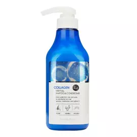 Шампунь-кондиционер 2в1 увлажняющий с коллагеном, 530 мл, FarmStay