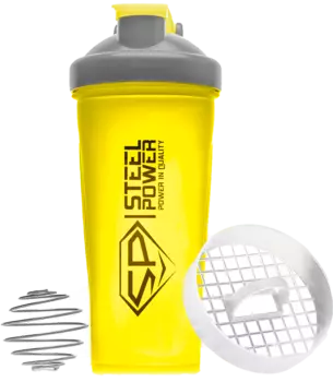Шейкер (желтый) 600 мл, STEELPOWER