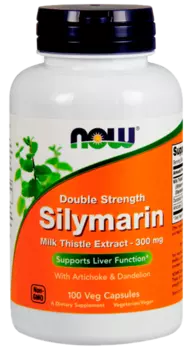 Силимарин для здоровья печени, 300 мг, 100 капсул, NOW