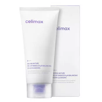 Слабокислотная очищающая пенка Derma Nature Relief Madecica pH Balancing Foam, 150 мл, Celimax