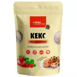 Смесь для выпечки кексов со вкусом клубника-земляника, 200 гр, Newa Nutrition