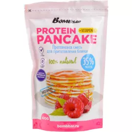 Смесь протеиновая для приготовления панкейков/блинов Малина, 420 г, Bombbar