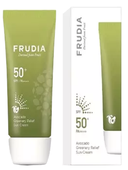 Солнцезащитный восстанавливающий крем с авокадо SPF50+/PA ++++, 50 г, Frudia