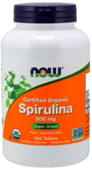 Спирулина 500 мг, 500 таблеток, NOW