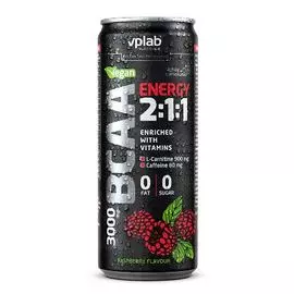 Спортивный энергетический напиток BCAA Energy 2:1:1, малина, 330 мл., VPLAB