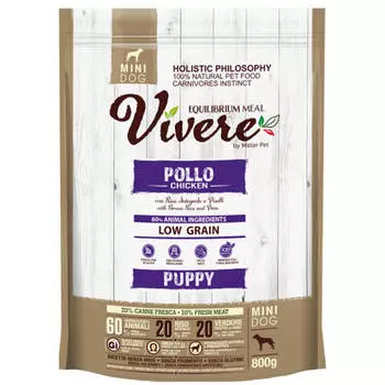 Сухой корм для щенков, курица, 800 г, VIVERE MINI