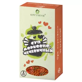 Суп морковно-чечевичный (чечевица экологическая), 180 гр, Оргтиум