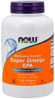 Супер Омега ЭПК, 120 капсул, NOW