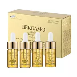 Сыворотка ампульная с золотом и экстрактом икры для интенсивного восстановления кожи, 4 ампулы, Bergamo