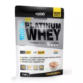 Сывороточный протеин 100% Platinum Whey, вкус «Карамельный фраппе», 750 гр, VPLab