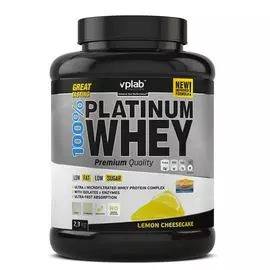 Сывороточный протеин 100% Platinum Whey, вкус «Лимонный чизкейк», 2,3 кг, VPLab