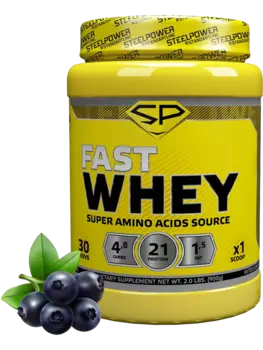 Сывороточный протеин FAST WHEY, 900 гр, вкус «Черника», STEELPOWER