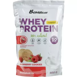 Сывороточный протеин, вкус «Малиновое печенье», 900 г, BOMBBAR