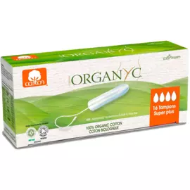 Тампоны Супер плюс, без аппликатора, 16 шт, Organyc