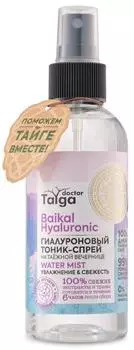 Тоник-спрей гиалуроновый Doctor Taiga "Увлажнение и свежесть", 170 мл, Natura Siberica