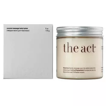 Твердое масло для тела кокос, 170 г, The ACT