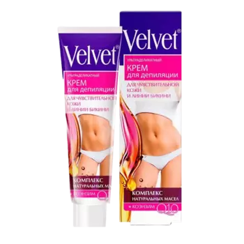 Ультраделикатный крем для депиляции для чувствительной кожи и линии бикини, 125 мл, Velvet
