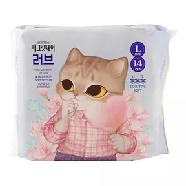 Ультратонкие дышащие прокладки "Secretday Sense Large", 14 шт(29 см)