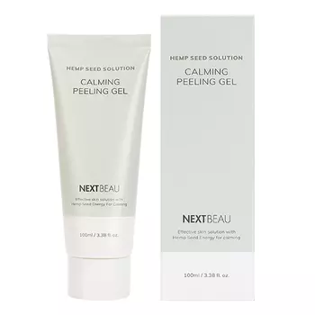 Успокаивающий отшелушивающий пилинг гель с маслом семян конопли, 100 мл, NEXTBEAU
