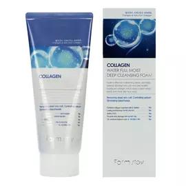 Увлажняющая очищающая пенка с коллагеном, 180 мл, FarmStay