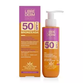 Увлажняющий солнцезащитный Anti-Age крем SPF-50, Bronzeada, 150 мл, LIBREDERM