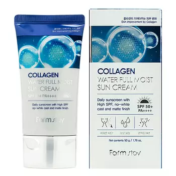 Увлажняющий солнцезащитный крем с коллагеном SPF50+/PA++++, 50 г, FarmStay