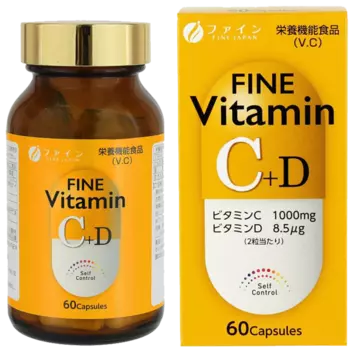 Витамин C+D, 60 капсул, FINE