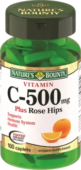 Витамин С 500 мг плюс шиповник, 100 таблеток, Nature's Bounty
