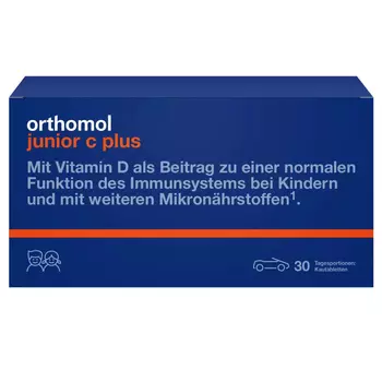 Жевательные витамины Джуниор С плюс для детей, 30 таблеток, Ортомол