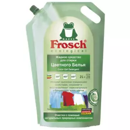 Жидкое средство для стирки цветного белья (мягкая упаковка), 2 л, Frosch